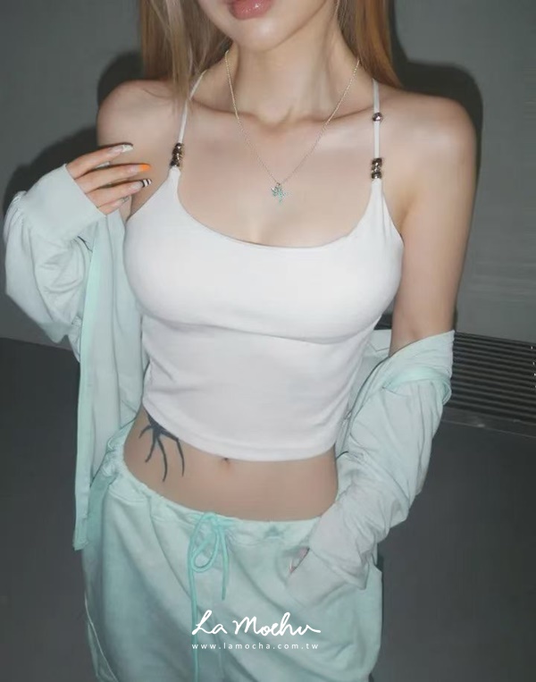 後交叉串珠細肩背心(闆娘清單)